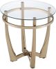 ACME Orlando II End Table in Champagne & Clear Glass 81612