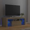 TV Cabinet with LED Lights Sonoma Oak 47.2"x13.8"x15.7"