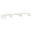 Monitor Stand White 31.5"x9.4"x4.1" Solid Wood Pine