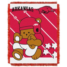 Arkansas OFFICIAL Collegiate "Half Court" Baby Woven Jacquard Throw