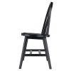 Windsor 2-Pc Chair Set; Black