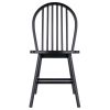 Windsor 2-Pc Chair Set; Black