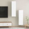 TV Cabinets 2 pcs White 12"x11.8"x43.3" Engineered Wood