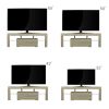 TV Stand with LED RGB Lights,Flat Screen TV Cabinet, Gaming Consoles - in Lounge Room, Living Room and Bedroom,GREY OAK