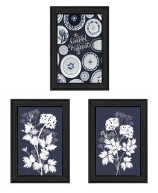 "It's Beautiful to Be Different" 3-Piece Vignette by Artisan House Fenway, Ready to Hang Framed Print, Black Frame