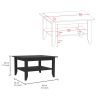 Bouse 2 Piece Living Room Set, Coffee Table + Coffee Table, Black / Espresso