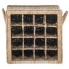 Aziza 16 Bottle Wicker Wine Rack Grey