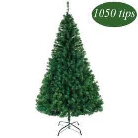 6ft 1050 Branch Christmas Tree Folding Metal Christmas Tree Stand, Xmas Pine Tree for Indoor Outdoor Holiday Decoration