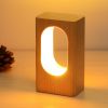 1pc LONRISWAY LED Wood Desk Lamp - Dimmable Night Light for Bedroom and Home Decor - Unique Gift Idea