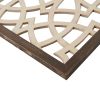 Damask Wood Panel Two-tone Geometric Wall Decor