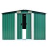 Garden Shed 101.2"x117.3"x70.1" Metal Green