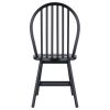 Windsor 2-Pc Chair Set; Black