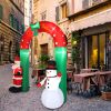 8ft with Santa Snowman 7 Lights Inflatable Festive Arch Decoration