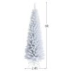 6 Feet Unlit Artificial Slim Pencil Christmas Tree with Metal Stand