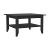 Bouse 2 Piece Living Room Set, Coffee Table + Coffee Table, Black / Espresso