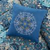 8 Piece Reversible Bed in a Bag, Deep Blue Damask, Granada, Queen