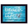 "Beach Life" By Cindy Jacobs, Printed Wall Art, Ready To Hang Framed Poster, Black Frame