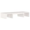 Monitor Stand White 23.6"x9.4"x4.1" Solid Wood Pine