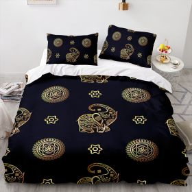 Elephant Series Three-piece Quilt Cover (Option: Style10-140x210cm)