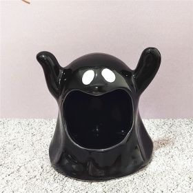 Special Halloween Ghost Festival Ceramic Craft Ornaments (Option: Black Ghost)