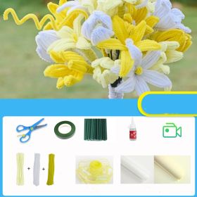 38 Women's Day Children's Handmade Bouquet Diy Materials Made For Girls (Option: Cream flower)