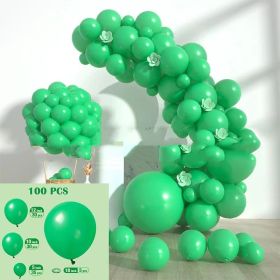 Latex Birthday Arch Balloon Chain Proposal Party Decoration (Option: Green 100PCS)