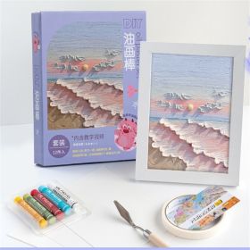 Drawing Paper Scraper Tool Set Special Picture Frame Hand Diy (Option: The waves 12pieces set)