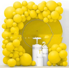 Latex Birthday Arch Balloon Chain Proposal Party Decoration (Option: 86PCS regular yellow)