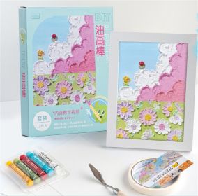 Drawing Paper Scraper Tool Set Special Picture Frame Hand Diy (Option: Flowers 12pieces set)