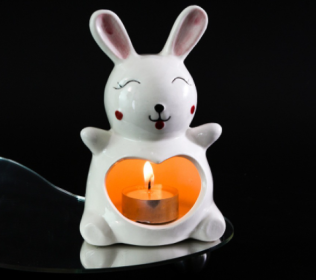 Special Halloween Ghost Festival Ceramic Craft Ornaments (Option: Long Ear Thin Rabbit)