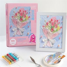 Drawing Paper Scraper Tool Set Special Picture Frame Hand Diy (Option: Tulip bouquet 12pieces set)