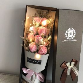 Soap Flower Box Birthday Gift (Option: 11Pink Rose Gift Box)