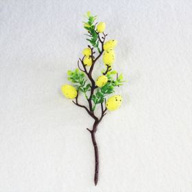 Foam Simulation Fruit Branch Fake Flower Ornaments Living Room Decoration (Option: Yellow leaf)