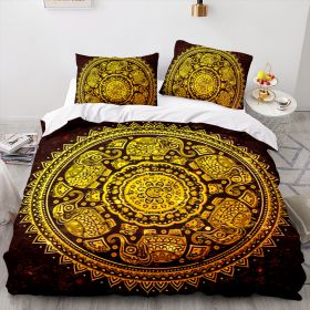 Elephant Series Three-piece Quilt Cover (Option: Style 3-140x200cm)