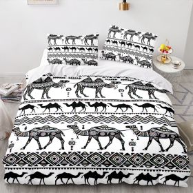 Elephant Series Three-piece Quilt Cover (Option: Style 2-140x200cm)