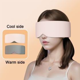 Silk Cotton Padded Eye Full Cover Block Light Blindfold Double Face Warm Cold Sleeping Masks For Women Soft And Comfortable Blindfold For Travelling (Color: pink)