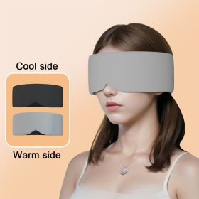 Silk Cotton Padded Eye Full Cover Block Light Blindfold Double Face Warm Cold Sleeping Masks For Women Soft And Comfortable Blindfold For Travelling (Color: gray)