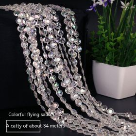 Suspended Ceiling Sheer Decoration Wedding Colorful Flying Saucer Crystal Tree Bead Necklace (Option: Colorful UFO 30 M)