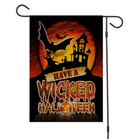 2pcs Halloween Decorations Garden Flag 12x18 Vertical Double Sided I Smell Children Sisters Fall Outside Hocus Pocus Decor Burlap Yard Flag (Color: Pic C, size: 47x32cm)