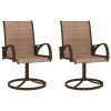 Patio Swivel Chairs 2 pcs Textilene and Steel