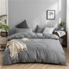 Simple Style Bedding 4 Piece Quilt Cover Sheet Pillowcase Cotton Spring Summer Autumn Winter Solid Two-color Student Dormitory