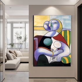 Hand Painted Oil Painting Pablo Picasso the Original Painting A woman who reads Living Room Hallway Bedroom Luxurious Decorative Painting (size: 150X220cm)