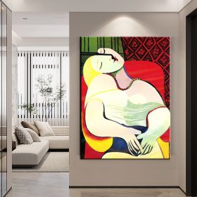 Hand Painted Oil Painting Pablo Picasso After the Original Painting Small the Dream Living Room Hallway Bedroom Luxurious Decorative Painting (size: 150X220cm)