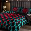 3pcs Y2K Stereoscopic Dense Holes Pattern Bedding Set; Colorful Duvet Cover Set (Without Quilt)