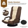 360-Degree Swivel Gaming Floor Chair with Foldable Adjustable Backrest