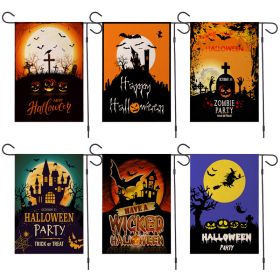 2pcs Halloween Decorations Garden Flag 12x18 Vertical Double Sided I Smell Children Sisters Fall Outside Hocus Pocus Decor Burlap Yard Flag (Color: Pic A, size: 47x32cm)