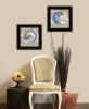 "The Farmhouse Blues Collection" 2-Piece Vignette By Linda Spivey, Ready to Hang Framed Print, Black Frame