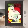 Hand Painted Oil Painting Pablo Picasso After the Original Painting Small the Dream Living Room Hallway Bedroom Luxurious Decorative Painting