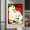 Hand Painted Oil Painting Pablo Picasso After the Original Painting Small the Dream Living Room Hallway Bedroom Luxurious Decorative Painting