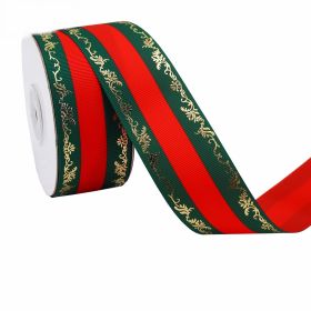 Duplex Printing Bronzing Ribbon Flower Series (Option: 50yard 45m-7Color-3.8cm)